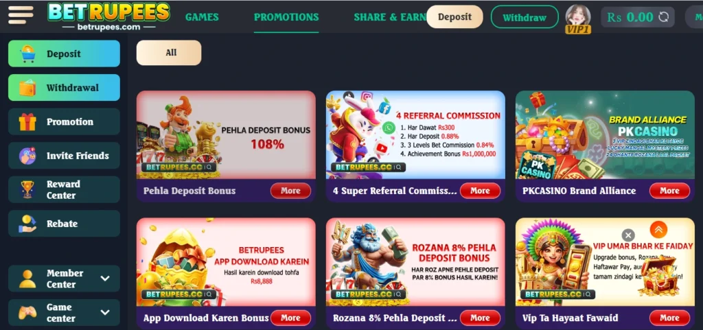 BETRUPEES Game bonuses