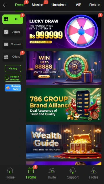 UP786 Game Bonuses
