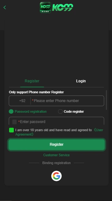 kc99 game registration